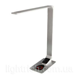 Сенсорная настольная лампа Lightrich TX-180 c беспроводной зарядкой, Silver