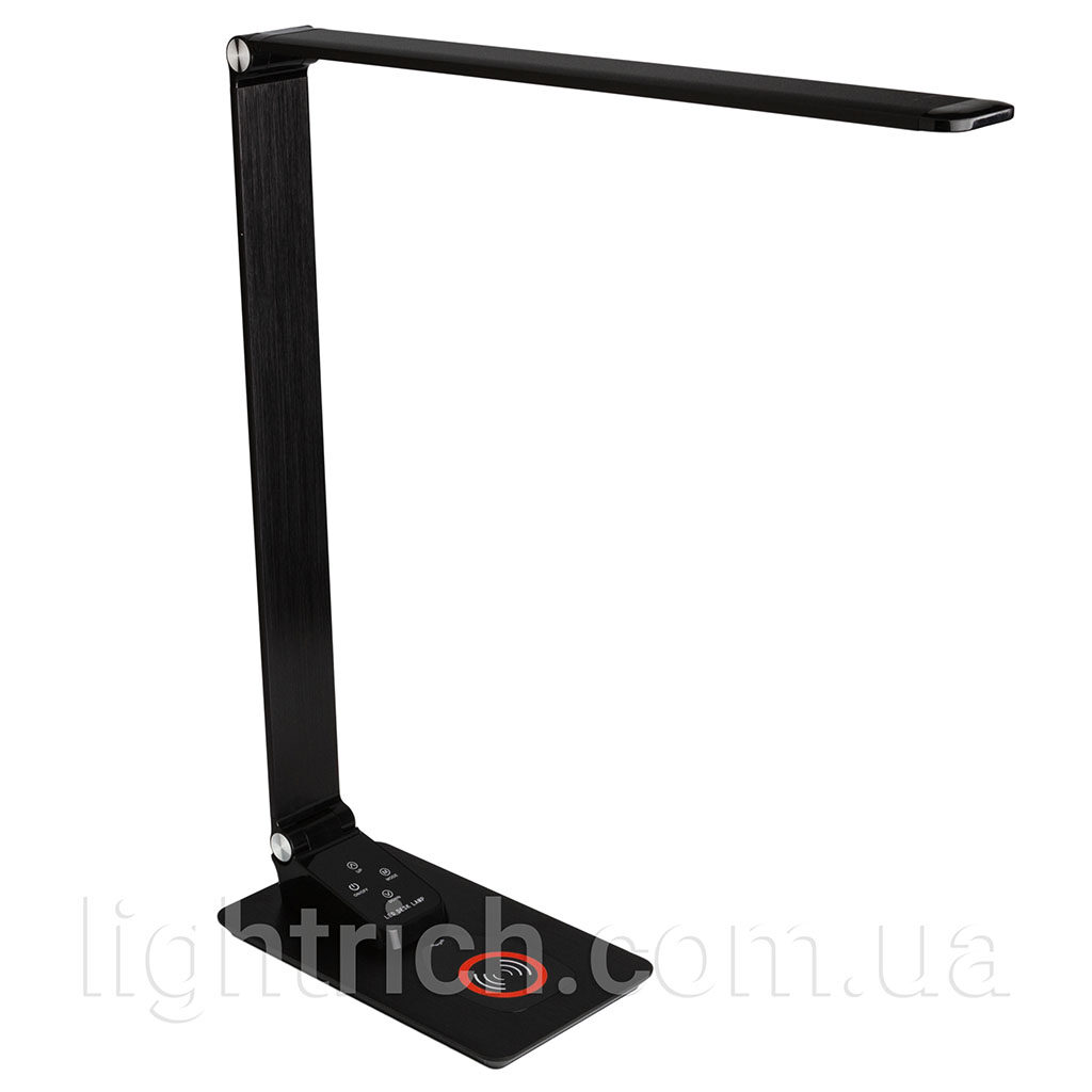 Сенсорная настольная лампа Lightrich TX-180 c беспроводной зарядкой, Black