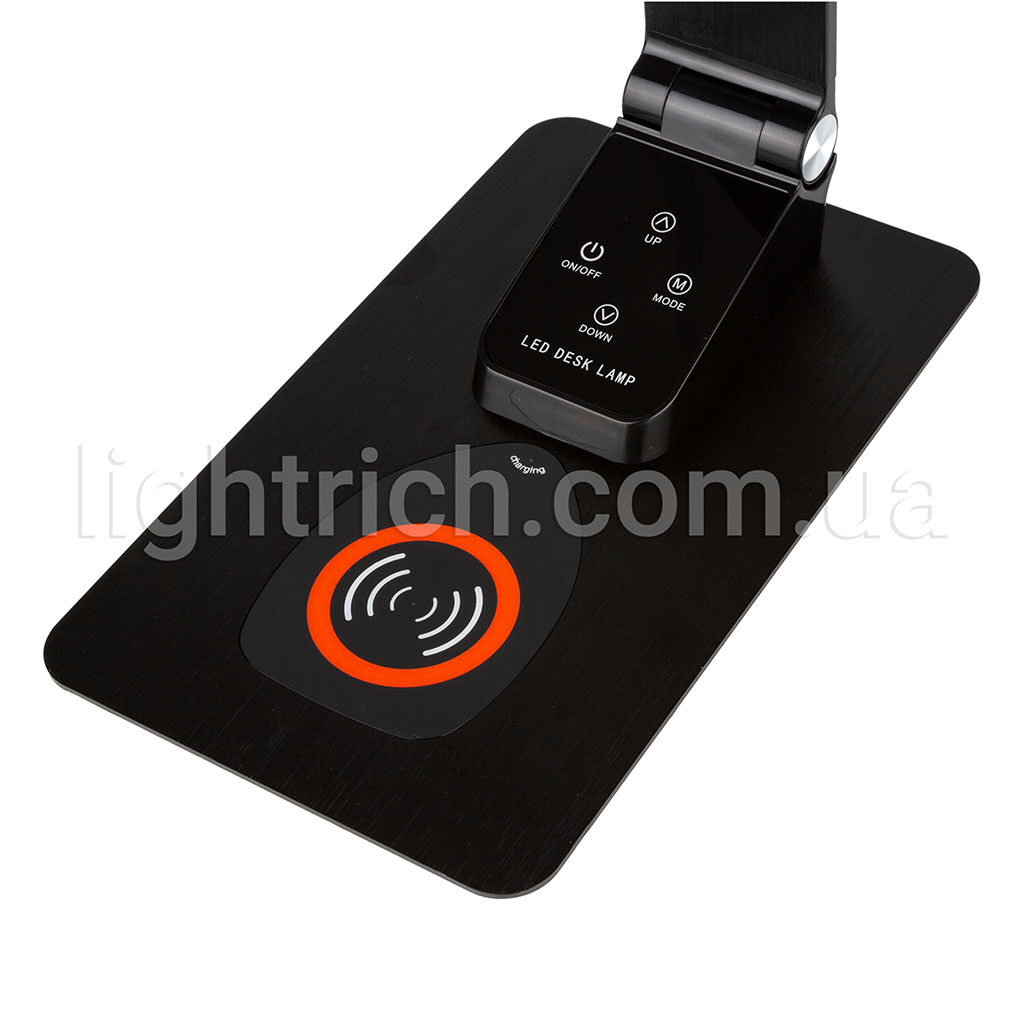 Сенсорная настольная лампа Lightrich TX-180 c беспроводной зарядкой, Black